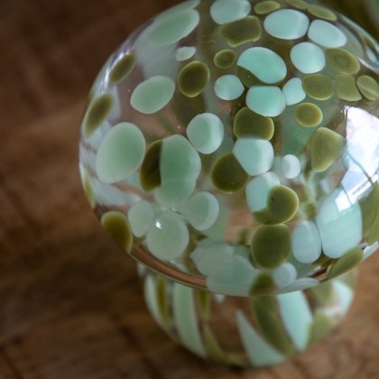 Accessories - Forest Green Confetti Glass Mushrooms (Set of 2)