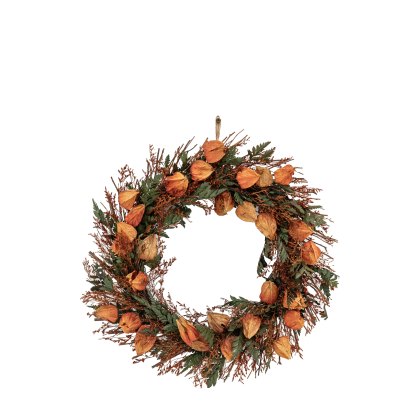 Faux Flowers - Dry Flower Wreath Rust