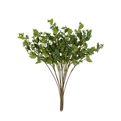 Faux Flowers - Faux Stem Berry Foliage Green (12pk)