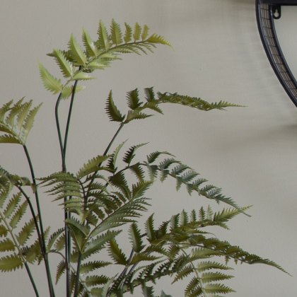 Faux Plants - Potted Fern in Cement Pot H