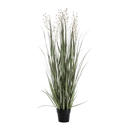 Faux Plants - Potted Grass w/9 Heads Green/Russet