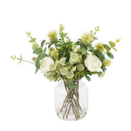Faux Flowers - Rose Eucalyptus Vase Arrangement 280x Faux Flowers - Rose Eucalyptus Vase Arrangement 280x