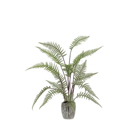 Faux Plants - Tall Fern in Textured Grey Ceramic Pot