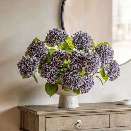 Faux Flowers - Vintage Hydrangea Floral Stem Violet (12pk)
