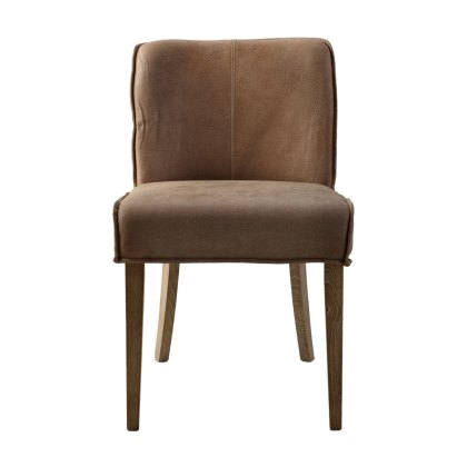 Tarnby - Dining Chair Brown Leather (pair of chairs)