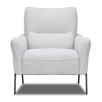 Galway - White Fabric Accent Chair