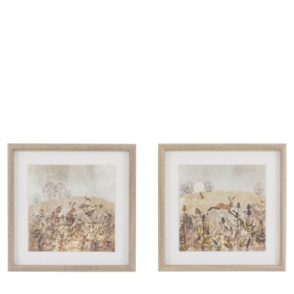 Meadow Mischief - Framed Art Set of 2