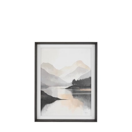 Mountain Reflections - Framed Canvas
