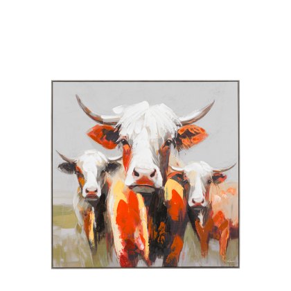 The Moo Crew - Framed Canvas