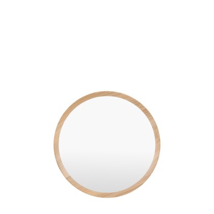 Mirrors - Cedar Round Mirror Oak Small