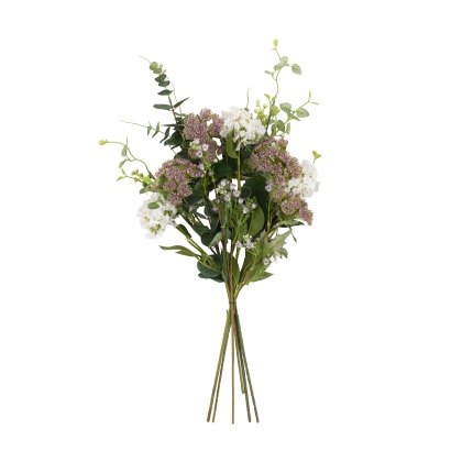 Faux Flowers - Lilac Mixed Wrapped Bouquet