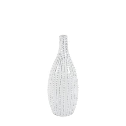 Accessories - Lucia Beaded Vase White (Tall) Accessories - Lucia Beaded Vase White (Tall)