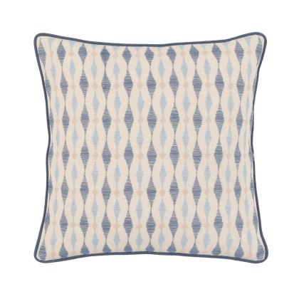 Cushions - Sierra Ikat Embroidered Cushion Ink Blue