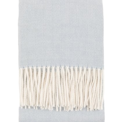 Throws - Cassis Herringbone Throw Blue