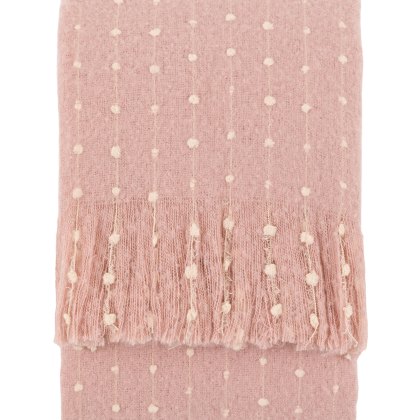 Throws - Dottie Faux Mohair Throw Rose Pink