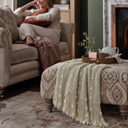 Throws - Dottie Faux Mohair Throw Sage Green