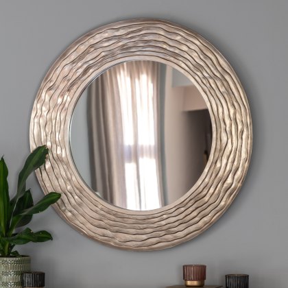 Mirrors - Cresta Round Mirror Champagne