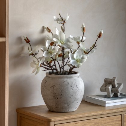 Faux Flowers - Magnolia Vase Arrangement