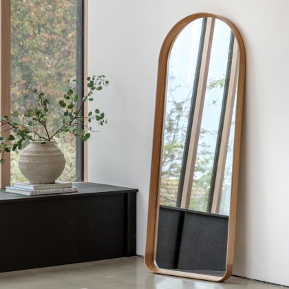 Mirrors - Helsinki Arch Leaner Mirror Oak