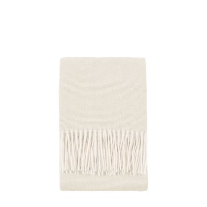 Throws - Cassis Herringbone Throw Ecru