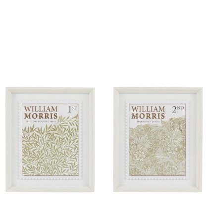 William Morris - Stamp Green Framed Art Set of 2