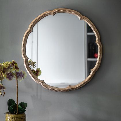 Mirrors - Florentine Round Mirror Champagne