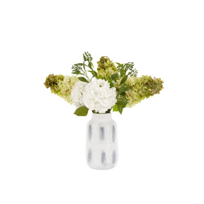 Faux Flowers - Hydrangea Floral Vase Arrangement