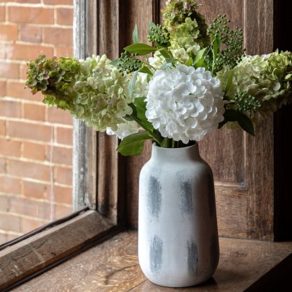Faux Flowers - Hydrangea Floral Vase Arrangement