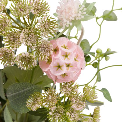 Faux Flowers - Pink Mixed Wrapped Bouquet