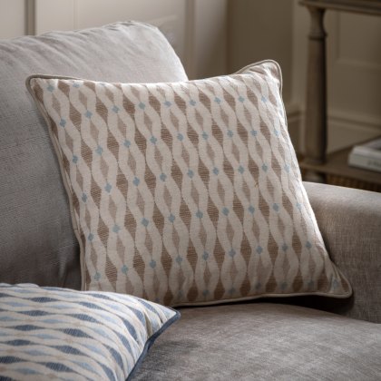 Cushions - Sierra Ikat Embroidered Cushion Natural
