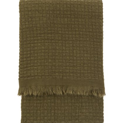 Throws - Soft Touch Waffle Throw Olive Throws - Soft Touch Waffle Throw Olive