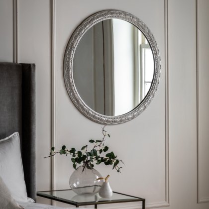 Mirrors - Romana Round Mirror Grey