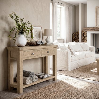 Providence (White Wash) - Console Table