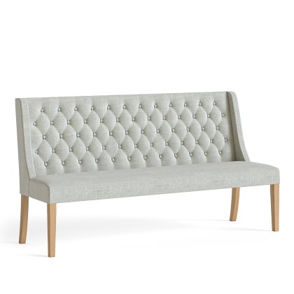 Providence (White Wash) - Beige Button Back Sofa