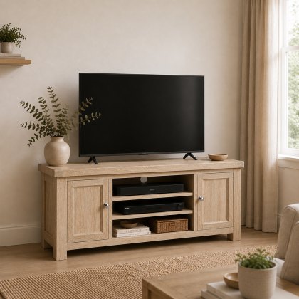 Providence (White Wash) - TV Unit (140 cm)