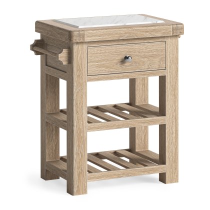 Normandy White Wash - Small Kitchen Island