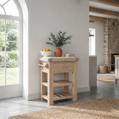 Providence White Wash - Small Kitchen Island