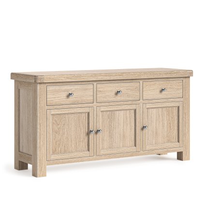 Normandy White Wash - Large Sideboard Normandy White Wash - Large Sideboard