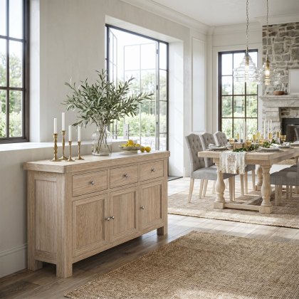 Providence (White Wash) - Large Sideboard