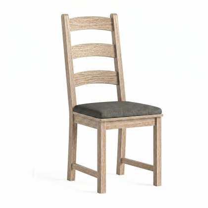 Providence (White Wash) - Charcoal Cushion for Dining Chair