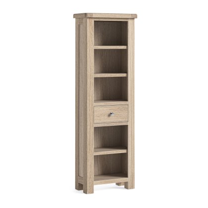 Providence (White Wash) - Slim Bookcase
