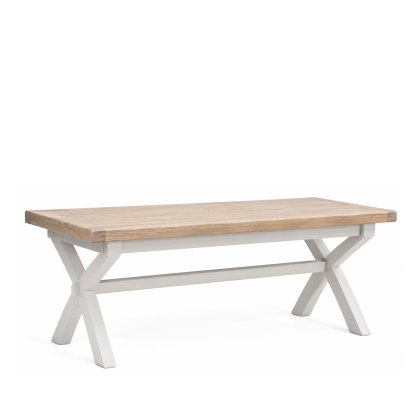 New Hampshire - Cross Leg Extending Dining Table Stone Grey