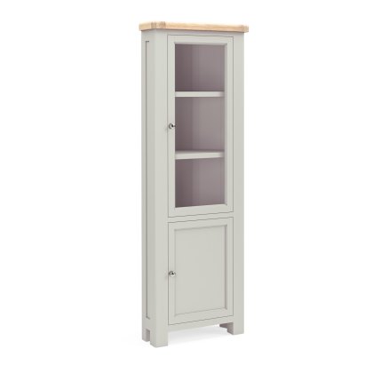 New Hampshire - Corner Display Cabinet (Stone Grey) New Hampshire - Corner Display Cabinet (Stone Grey)