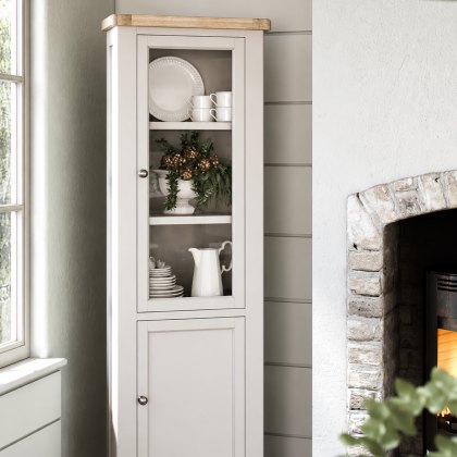 New Hampshire - Corner Display Cabinet (Stone Grey) New Hampshire - Corner Display Cabinet (Stone Grey)