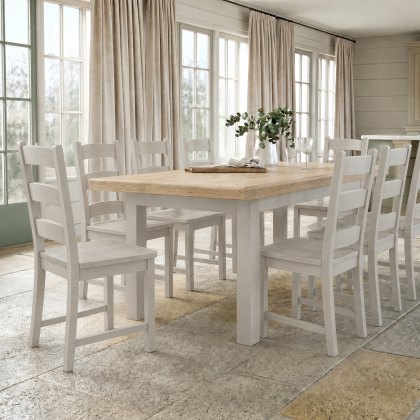 New Hampshire - Large Extending Dining Table Stone Grey
