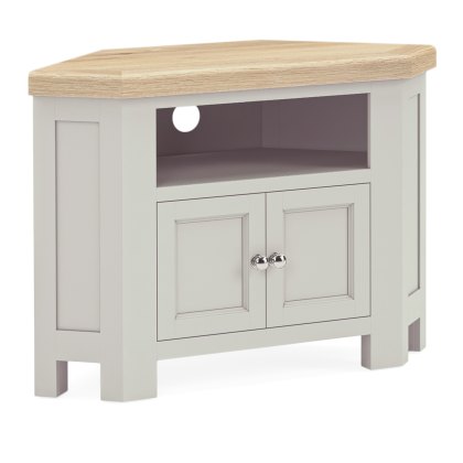 New Hampshire - Corner TV Unit with 2 Doors (Stone Grey)