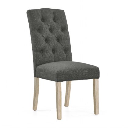 Provence - Chelsea Chair (Charcoal) White Wash Leg