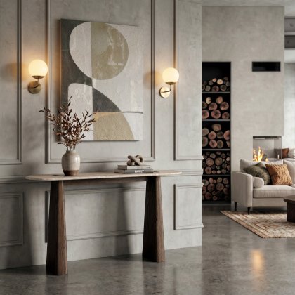 Vermont - Console Table (Travertine Top)