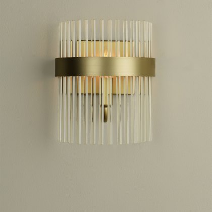 Laura Ashley - Alexa Wall Light Glass and Matt Antique Brass