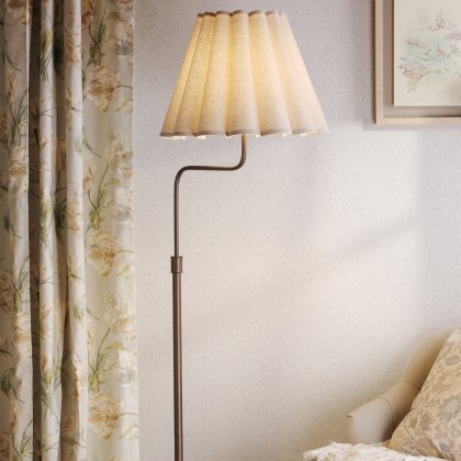 Laura Ashley - Holwell Floor Lamp Antique Bronze With Shade Laura Ashley - Holwell Floor Lamp Antique Bronze With Shade